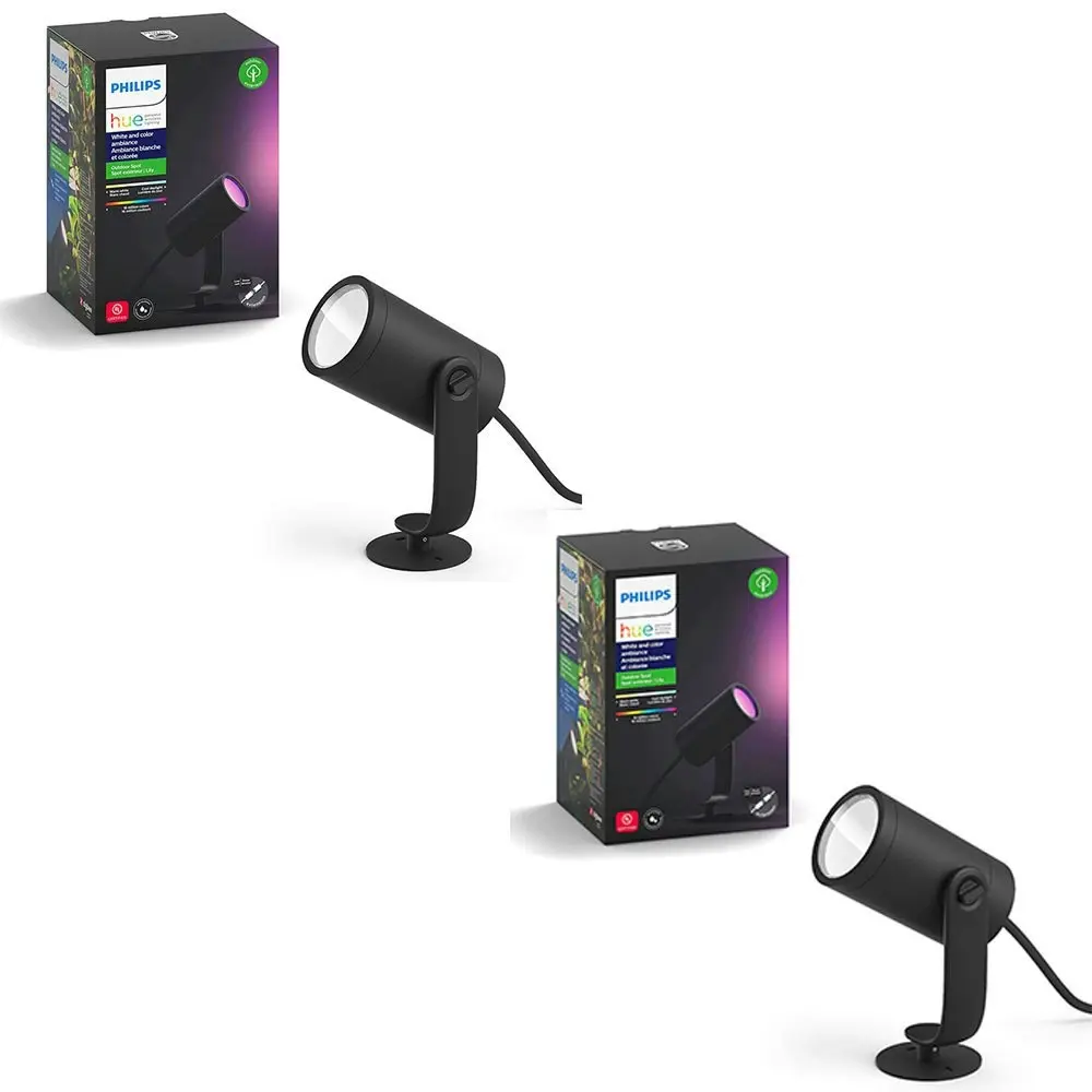 2PK Philips Hue 8W LED Bulb Outdoor Spot Garden Walkway Light/Lighting Extension - Home & Garden
