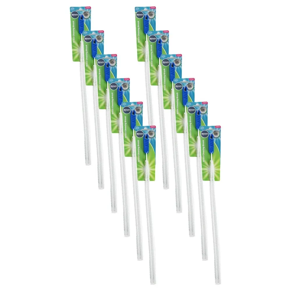 24pc kemasi Heavy Duty Durable Drain Cleaner Brush Bathroom Kitchen Cleaning - Home & Garden