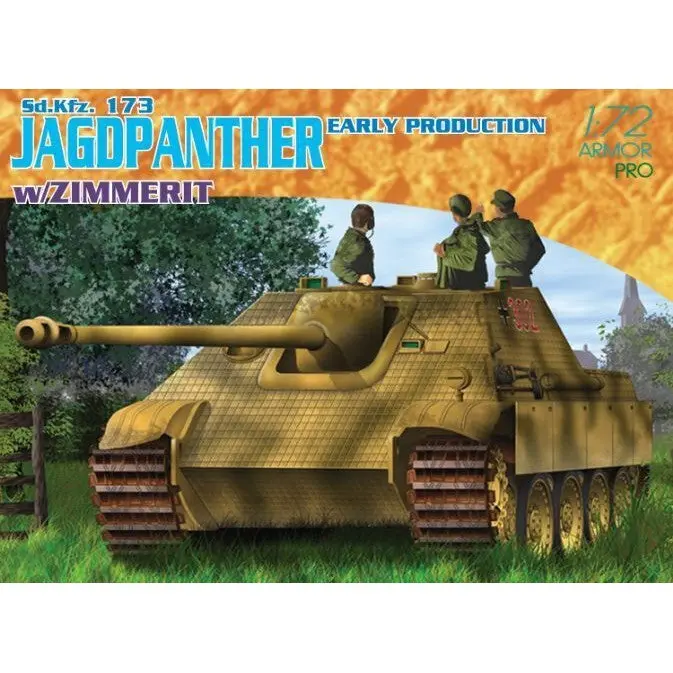 7241 1/72 Jagdpanther Early w/ Zimmerit Plastic Model Kit - Hobbies