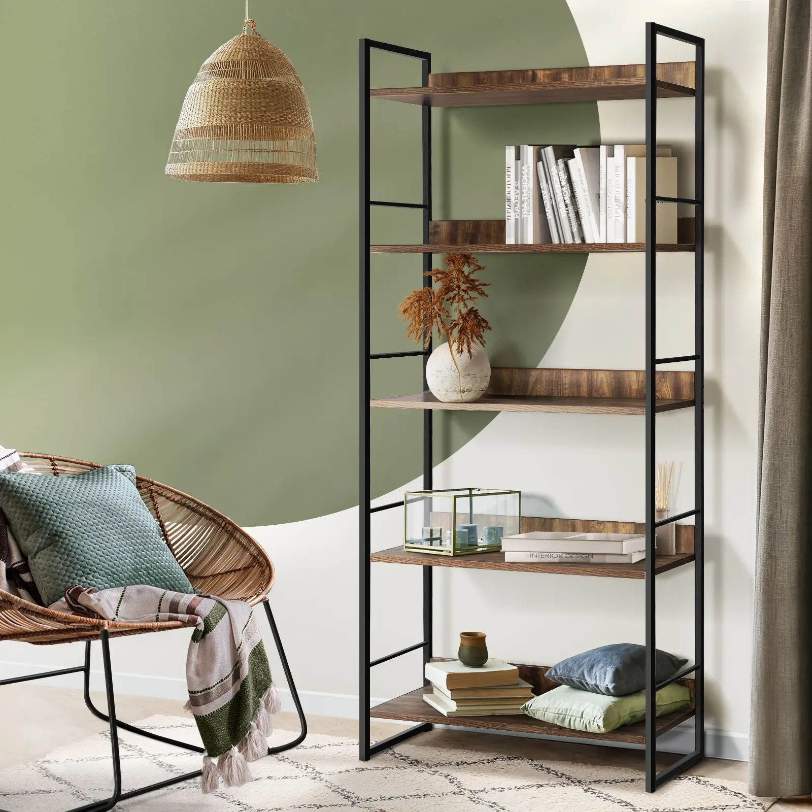 Oikiture Display Shelves Bookshelf Bookcase Shelf Storage Stand Rack Cupboard - Furniture