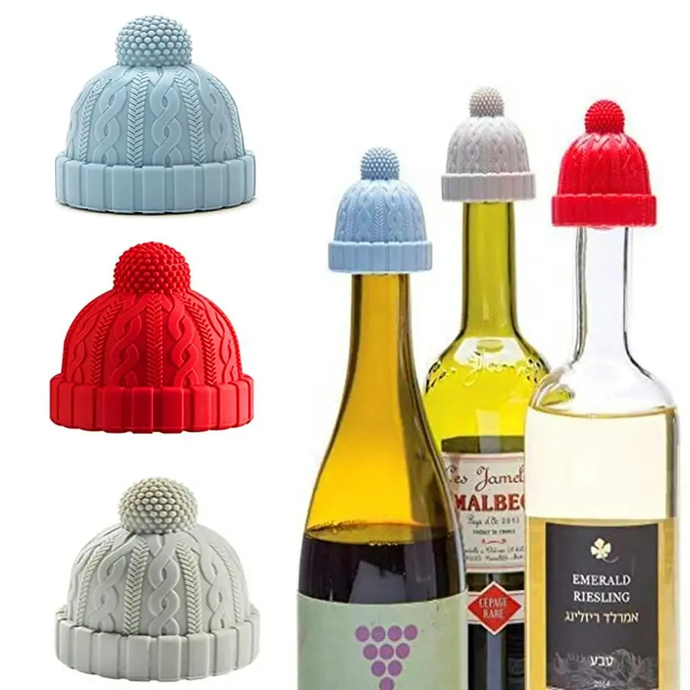 3 Pack Red Wine Bottle Stopper Cover Leak-Proof Silicone Bottle Cap Seal Cork