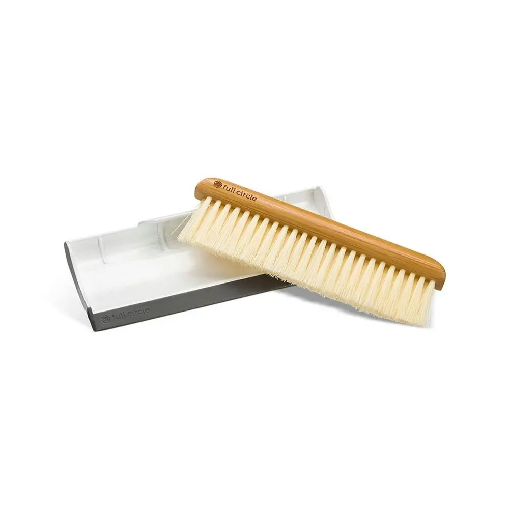 2pc Full Circle Counter Sweep & Squeegee Dirt Cleaner Dustpan/Sweeper Set WHT - Home & Garden