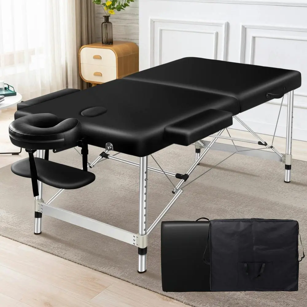 Alfordson Massage Table 2 Fold 75cm Black - Health