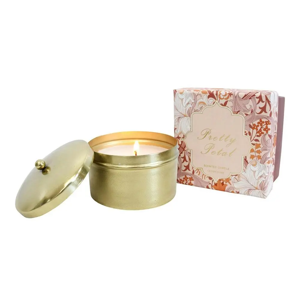 Iron/Wax 11cm Scented Tealight Candle Pretty Petal White Magnolia Home Fragrance - Home & Garden