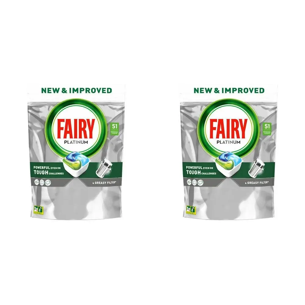 2x 51pc Fairy All In 1 Dishwashing Dish/Cutlery Tablets/Capsules - Free Shipping Specials
