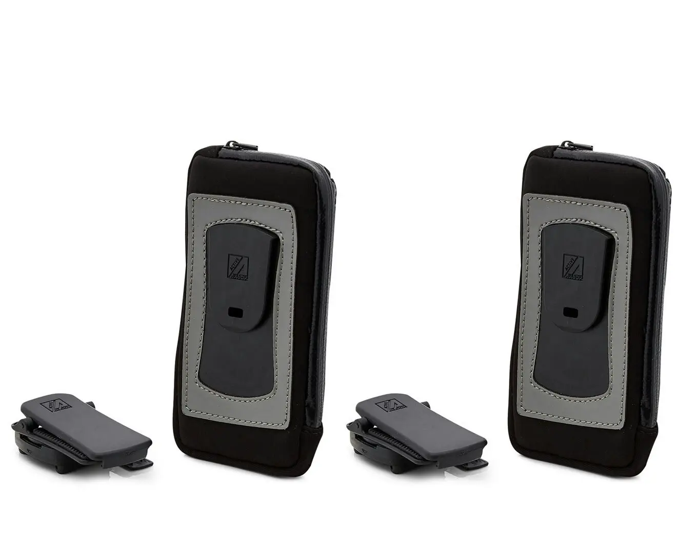 2x Allsop ClickGo Strap Belt Clip w/Case for 5.7in Smartphone iPhone 6/6S/7/8 BK - Electronics