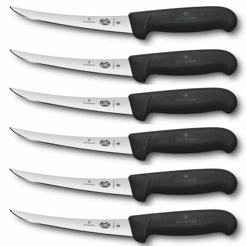 Victorinox 15cm Curved Narrow Butcher Boning Knife 5.6603.15 | Set of 6 - Home & Garden