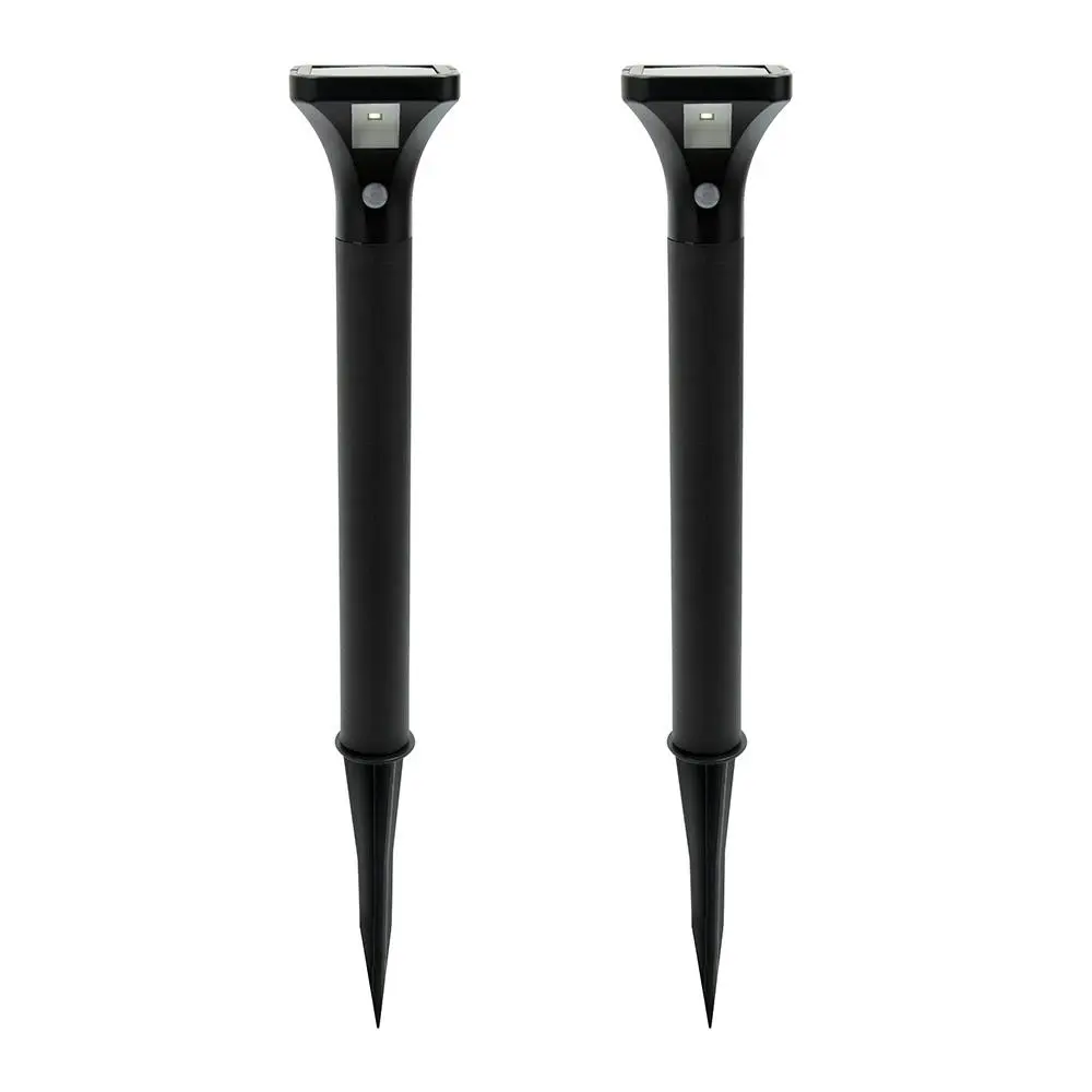 2PK Licht Solar Powered Sensor Stake Decorative Garden Light White LED 52.5cm - Home & Garden