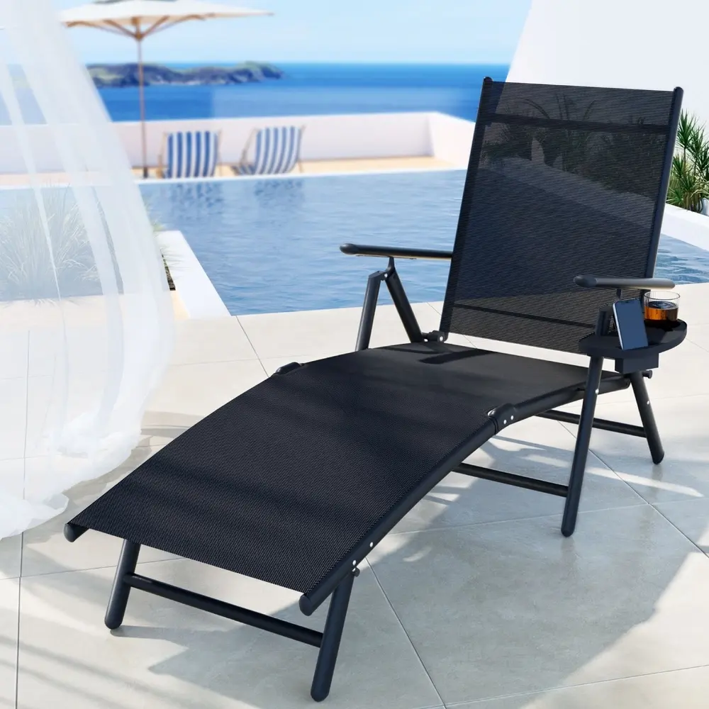 Gardeon Sun Lounge Outdoor Lounger Aluminium Folding Beach Chair Camping Patio - Furniture