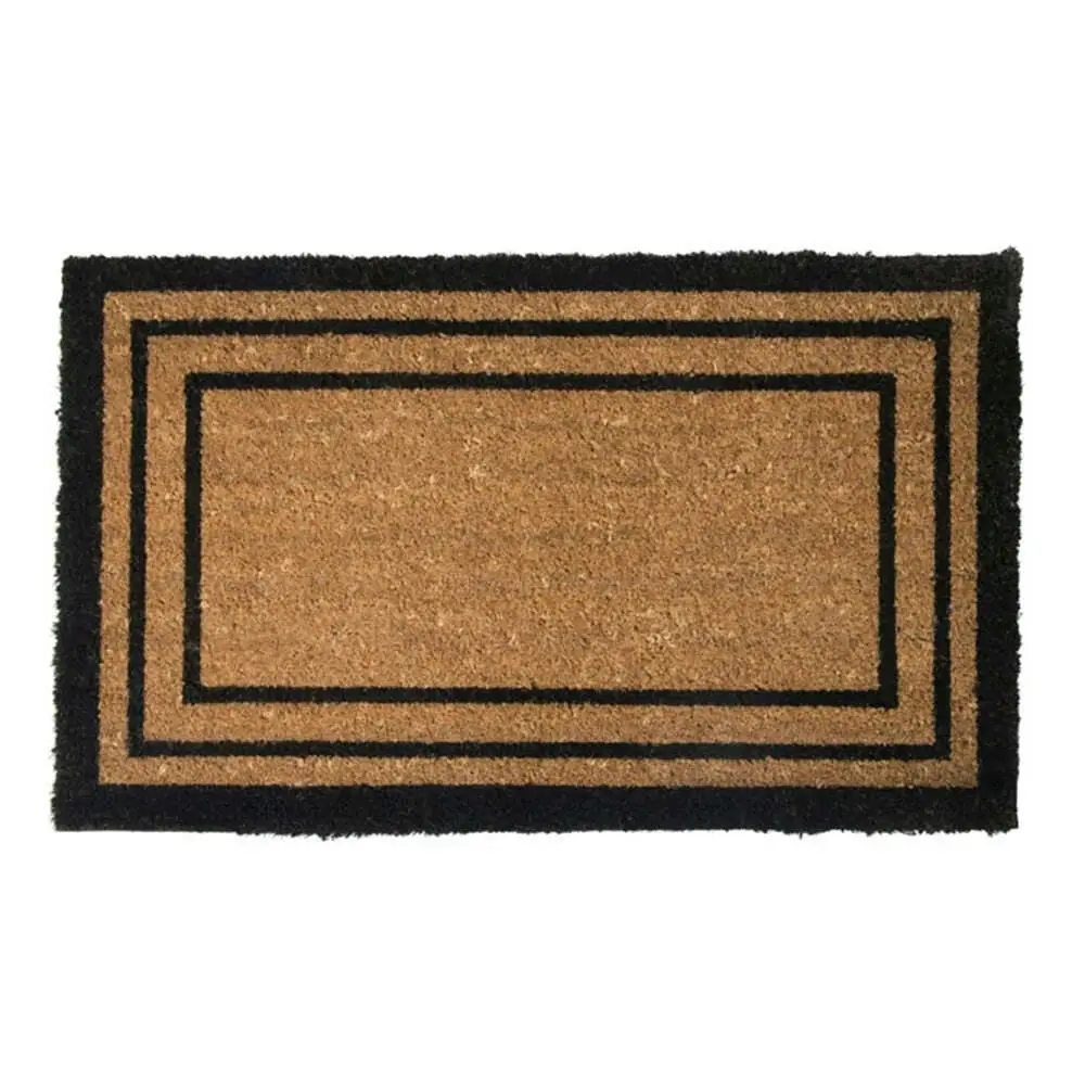 J.Elliot PVC Backed 45x75cm Coir Outdoor Mat Entrance Rug Rectangular Lines - Home & Garden