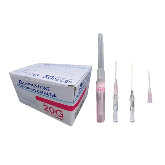 Livingstone Intravenous IV Catheter 20 Gauge x 1 inch 50 Box - Commercial