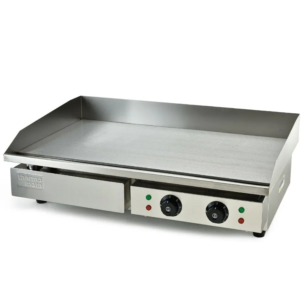 Thermomate Commercial Electric Griddle, 4400W 73x37cm Flat Cooking Surface - Home & Garden
