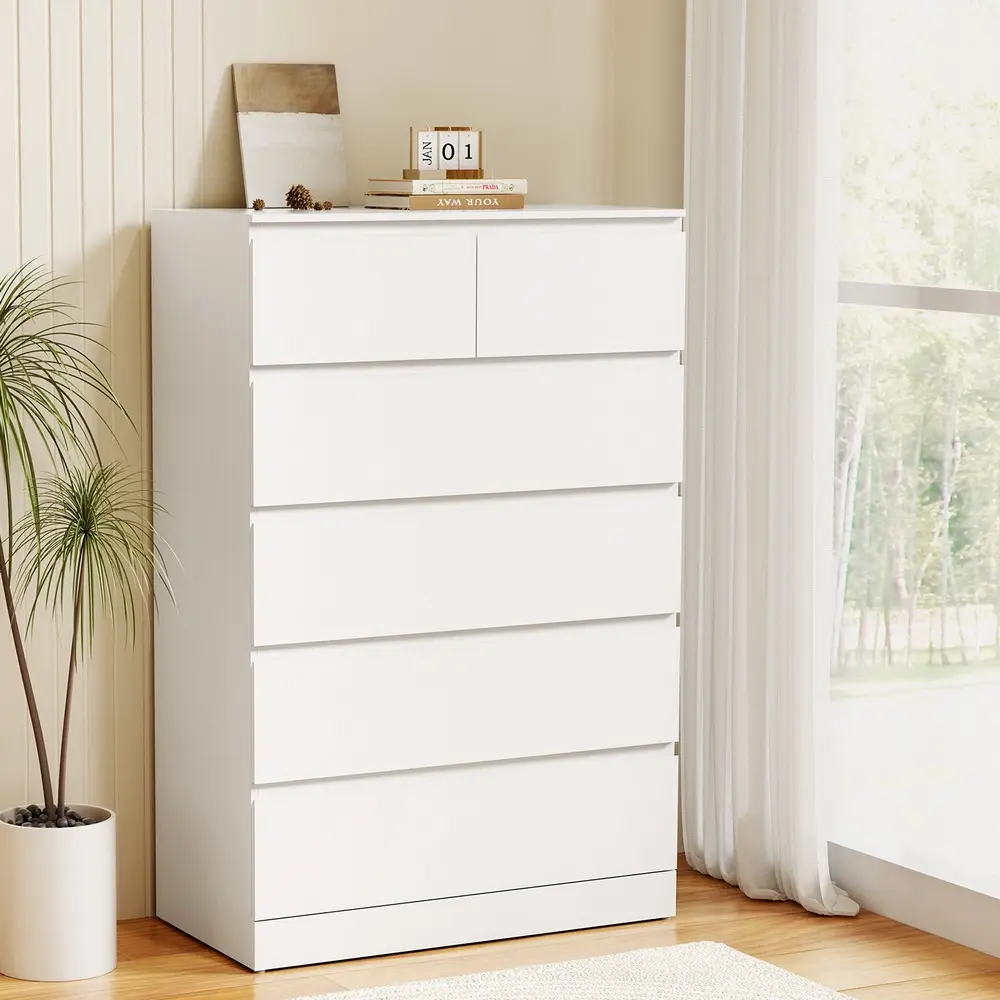Artiss 6 Chest of Drawers - PEPE White