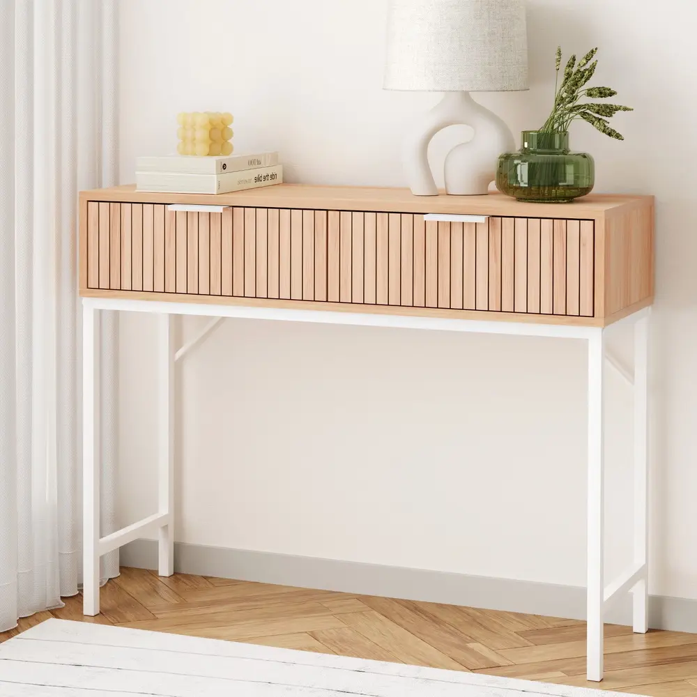 Artiss Console Table 2 Drawers 92CM - Furniture