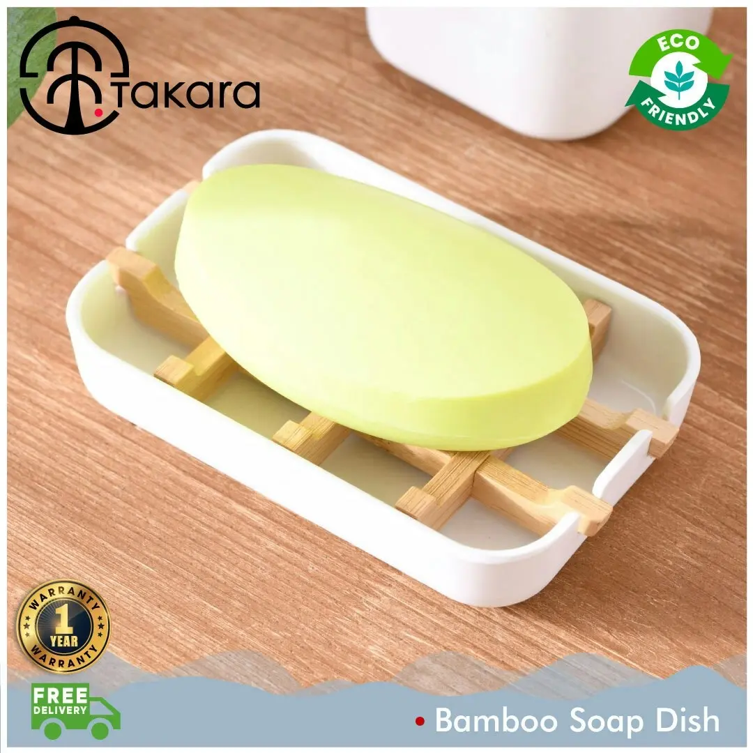 Takara Takae Bamboo Soap Dish White - Home & Garden