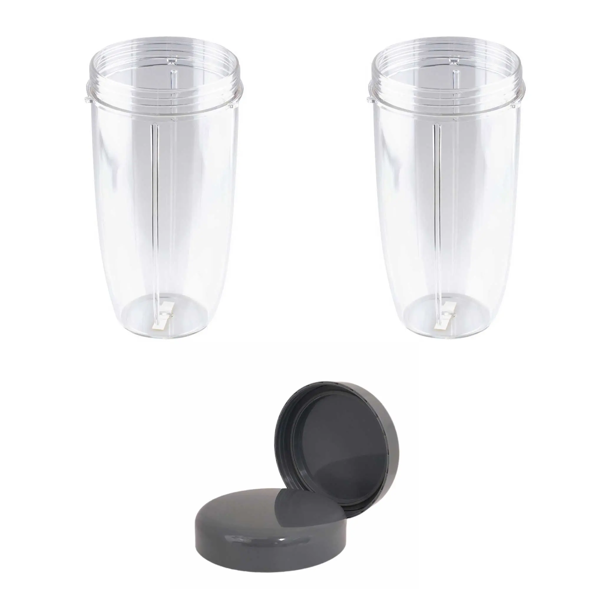 For Nutribullet 2 Tall Cups + 2 Stay Fresh Lid For Nutri 600 and 900 Models - Home & Garden