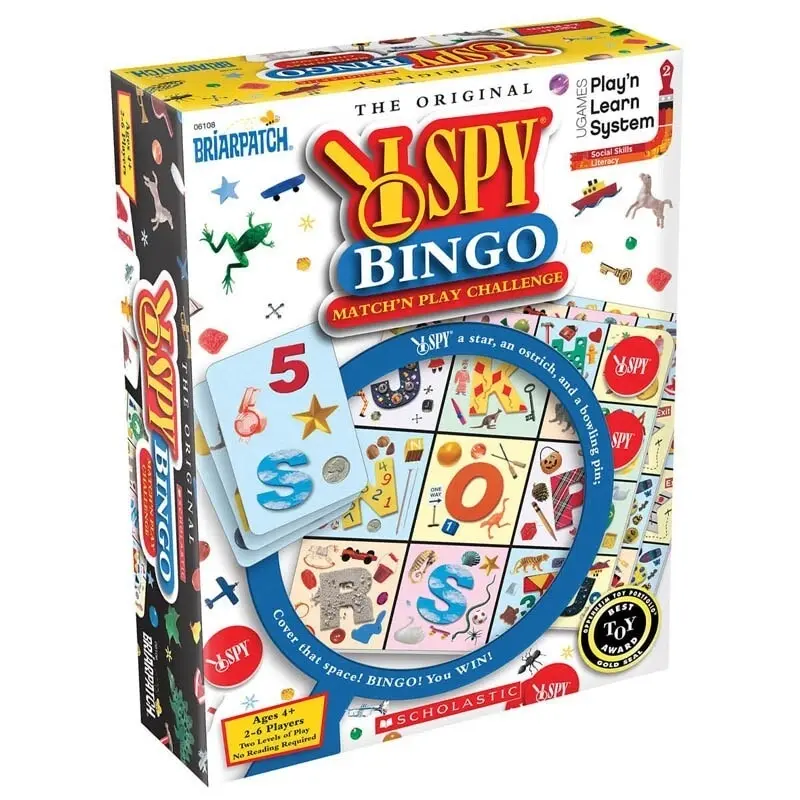 Scholastic I Spy Bingo Match Game Kids/Children Educational Activity Fun Toy 4+ - Toys & Games