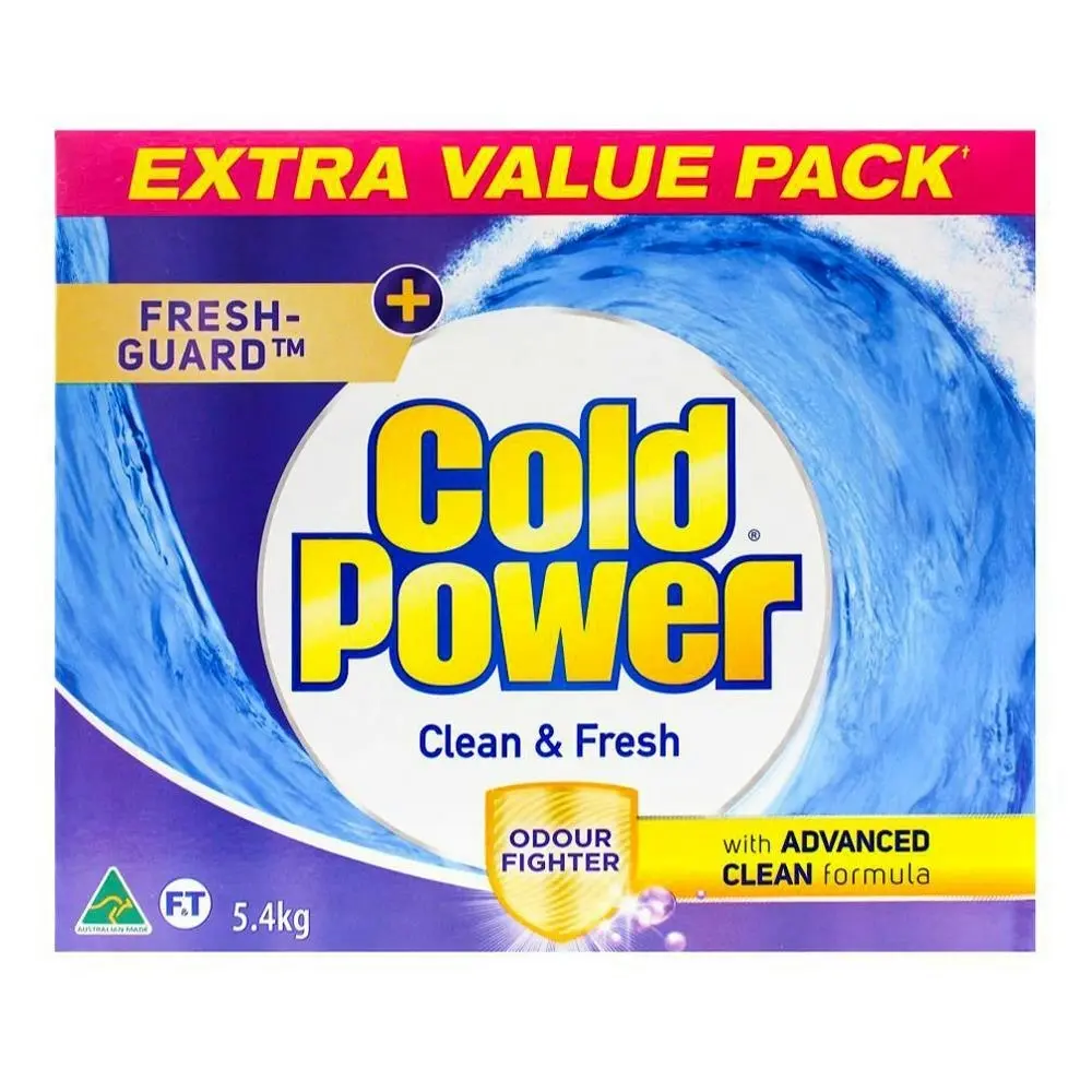 Cold Power Laundry Powder Clean & Fresh Odour Fighter Tough Stains 5.4kg - Home & Garden