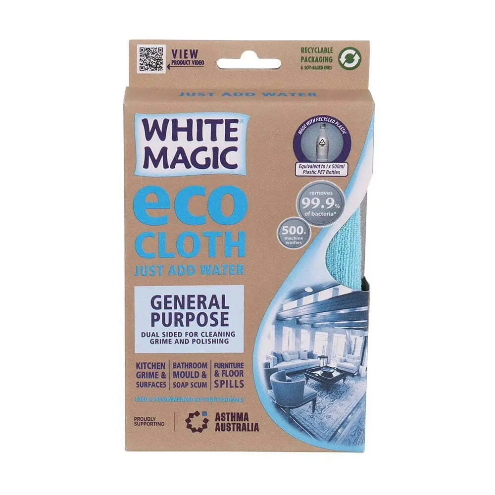 Eco Cloth 20x12cm General Purpose Dual-Sided Kitchen/Bathroom Grime Cleaner