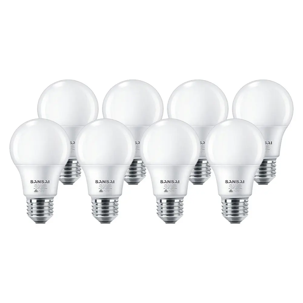 8PK Sansai 12W E27 LED Bulb Light Lamp Globe Screw 6500K 1050 Lumens Cool White - Home & Garden