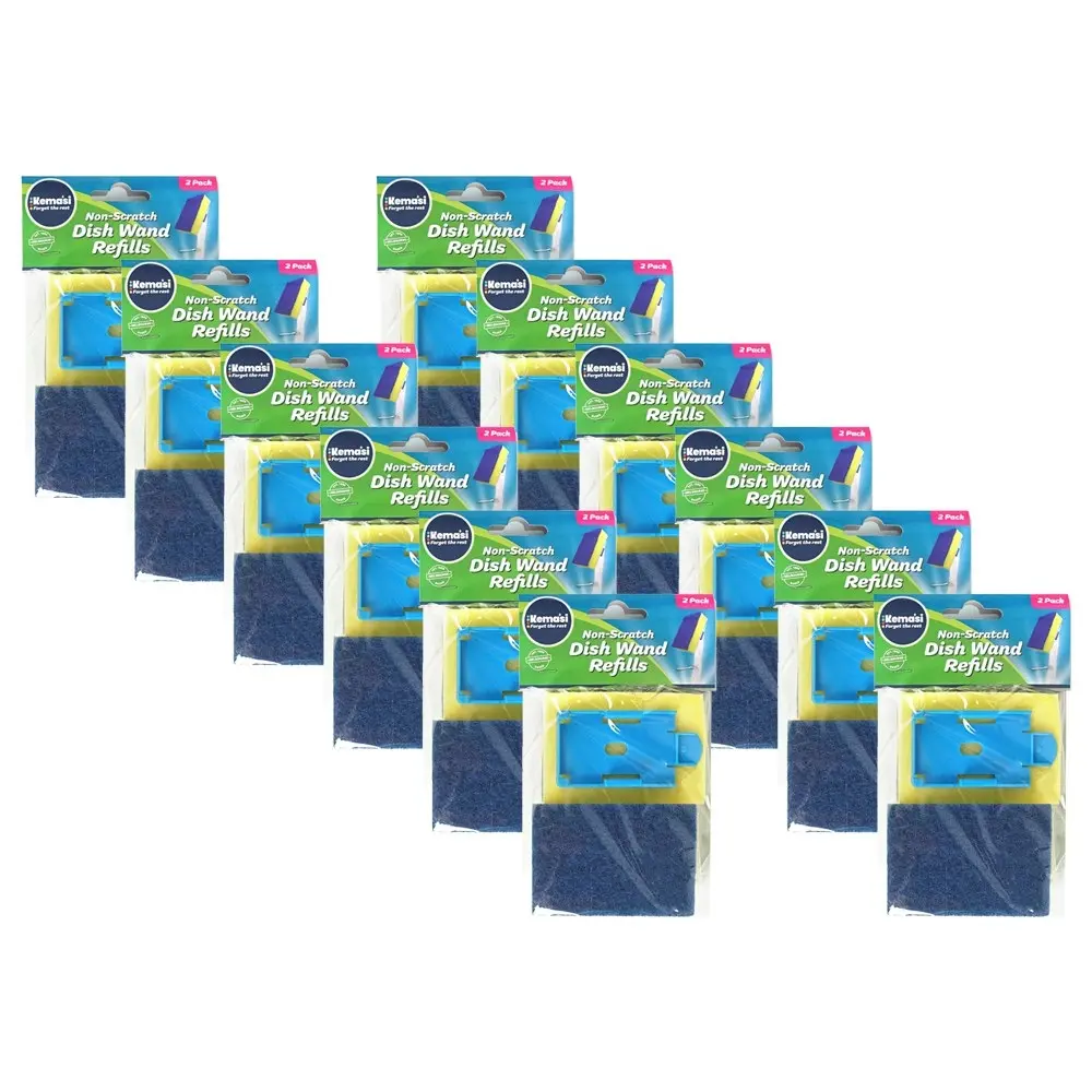 12x kemasi Non Scratch Multipurpose Dish Wand Refills Home Kitchen Cleaning - Home & Garden
