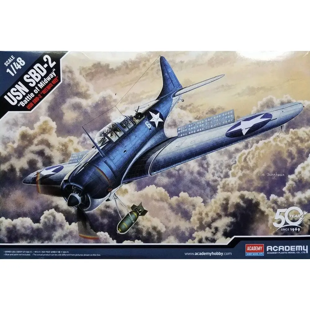 1/48 USN SBD2 Midway Plastic Model Kit - Hobbies
