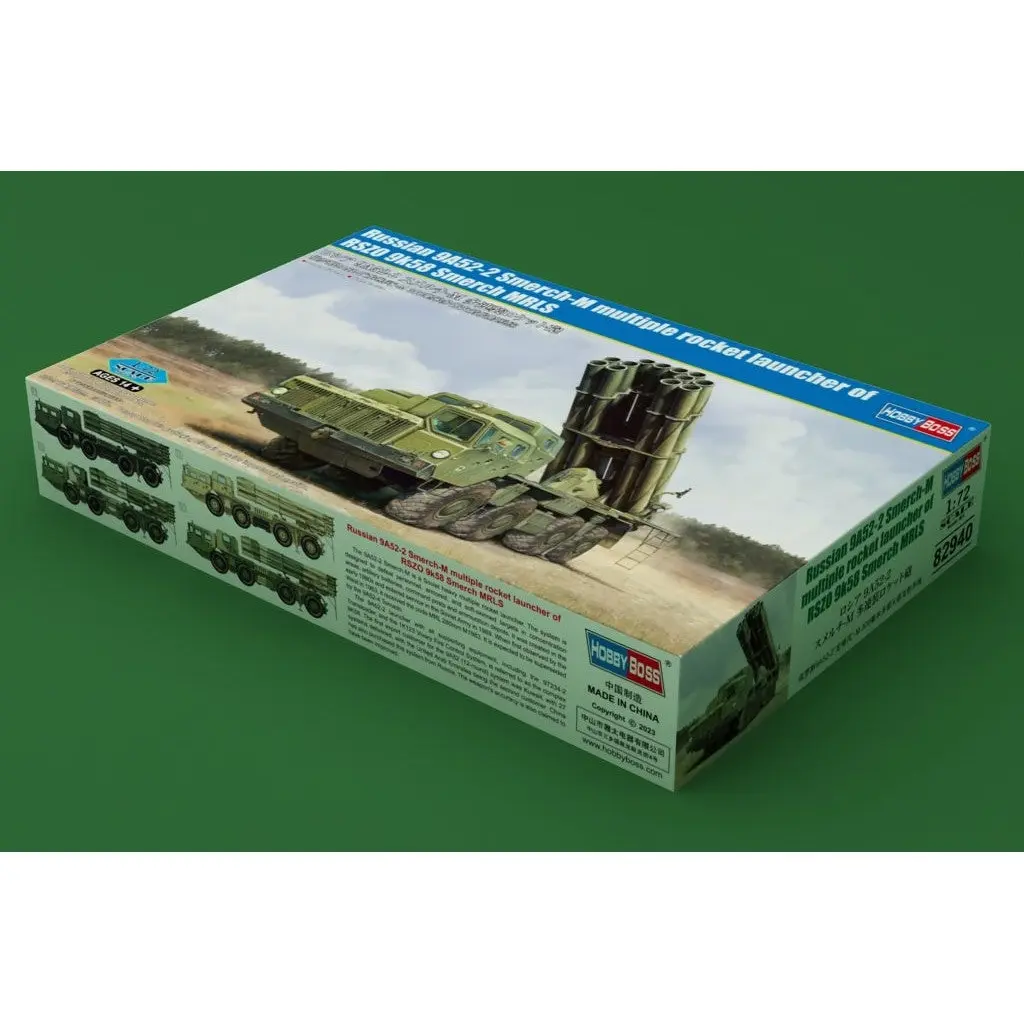 1/72 Russian 9A52-2 Smerch-M Multiple Rocket Launcher of RSZO 9k58 Smerch MRLS Plastic Model Kit