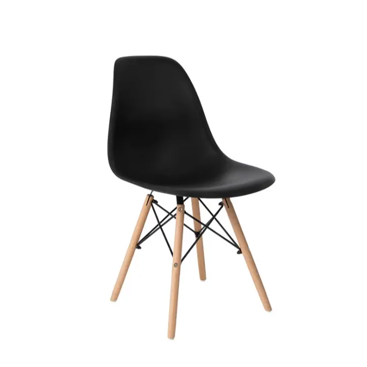 Foret 8x Replica Retro Dining Chairs Cafe Kitchen Beech (black Colour) - Furniture