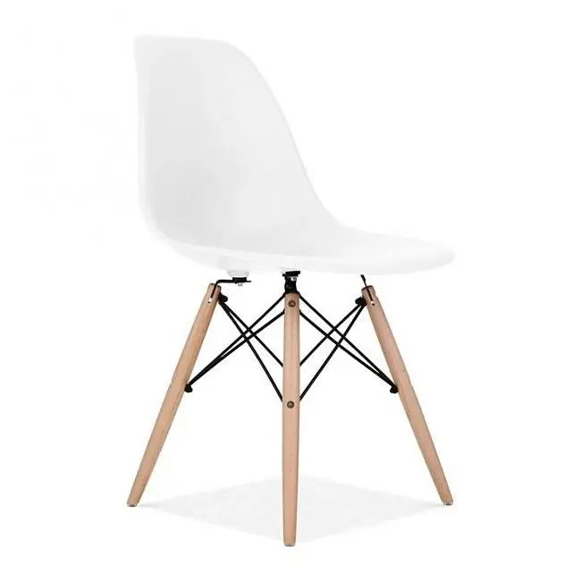 Foret 8x Replica Retro Dining Chairs Cafe Kitchen Beech (white Colour) - Furniture