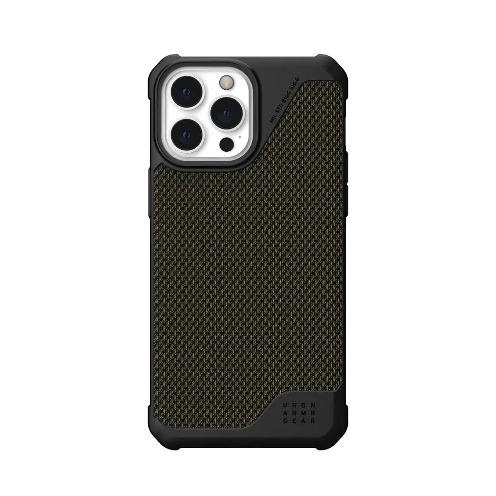 Urban Armour Gear Metropolis LT Phone Case For iPhone 13 Pro Max Kevlar Olive - Electronics