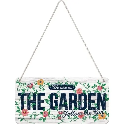 Nostalgic Art Metal 10x20cm Wall Hanging Sign We Are In The Garden Home Decor - Home & Garden