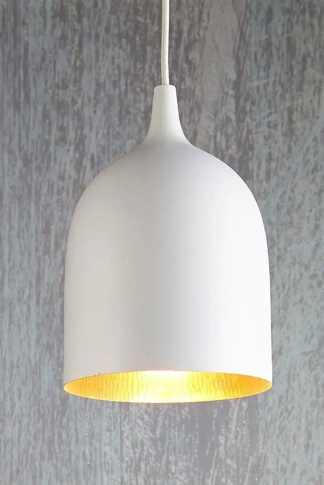 Belle Lumi-R Brass Ceiling Pendant Light 27cm Hanging Lamp Decor White/Copper