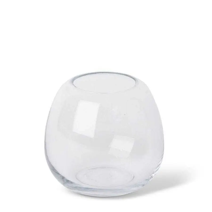 2x E Style 12cm Glass Alma Plant/Flower Vase Tabletop Display Decor Clear - Home & Garden