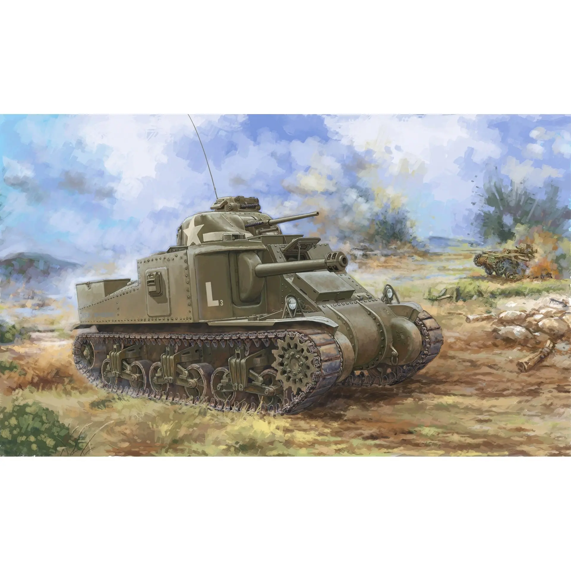 1/35 M3A5 Medium Tank Plastic Model Kit - Hobbies