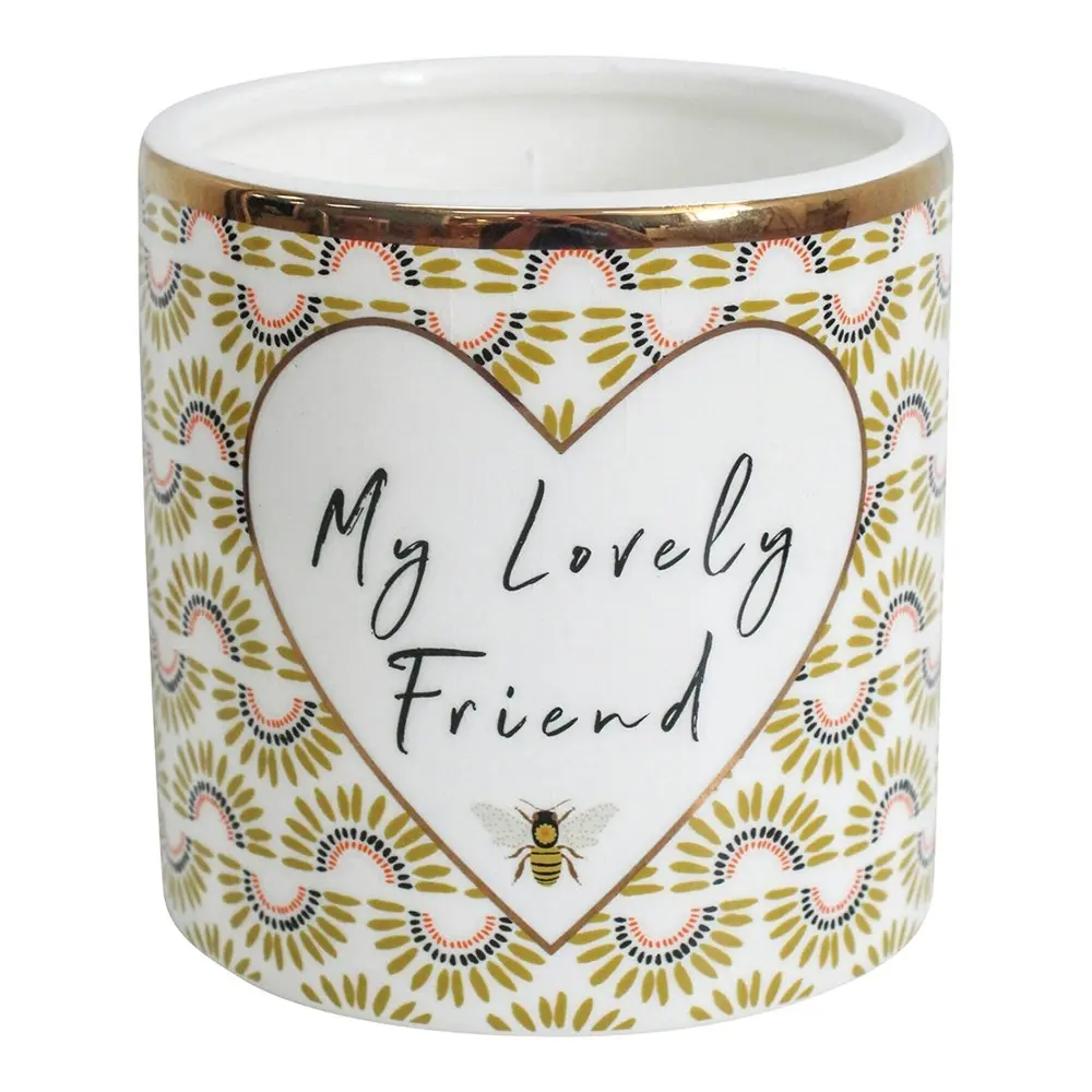 Ceramic/Wax10cm Scented Tealight Candle Lovely Friend Home Fragrance Display - Home & Garden