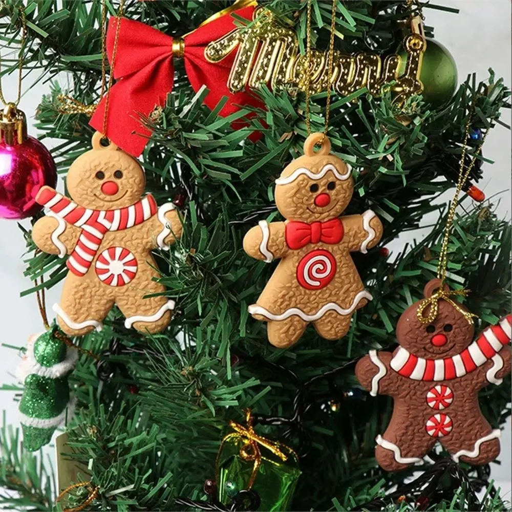 Set of 12 Gingerbread Man Hanging Ornaments for Christmas Tree Pendant Decoration - Up to 60% Off Christmas Decoration Specials
