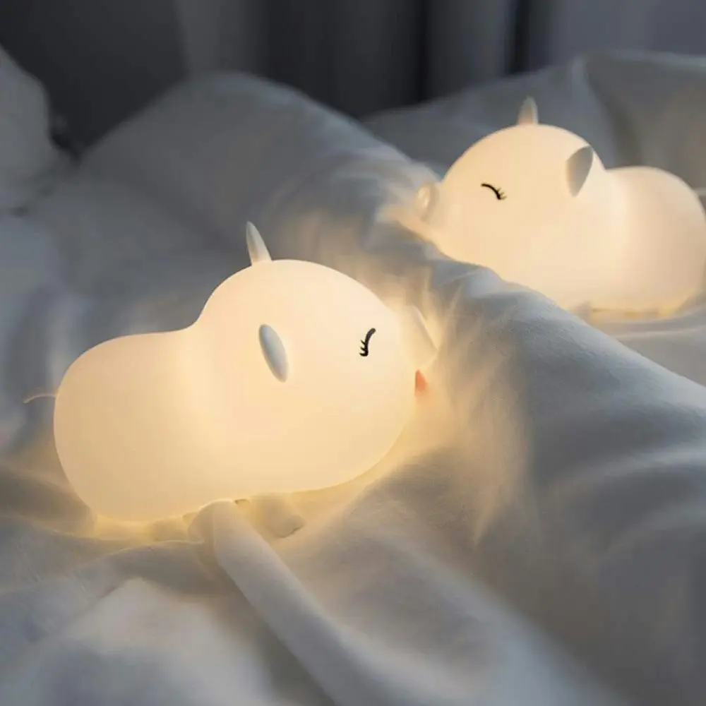 Unique Pig Silicone Night Light USB Charging Bedside Patting Light LED Light - Home & Garden