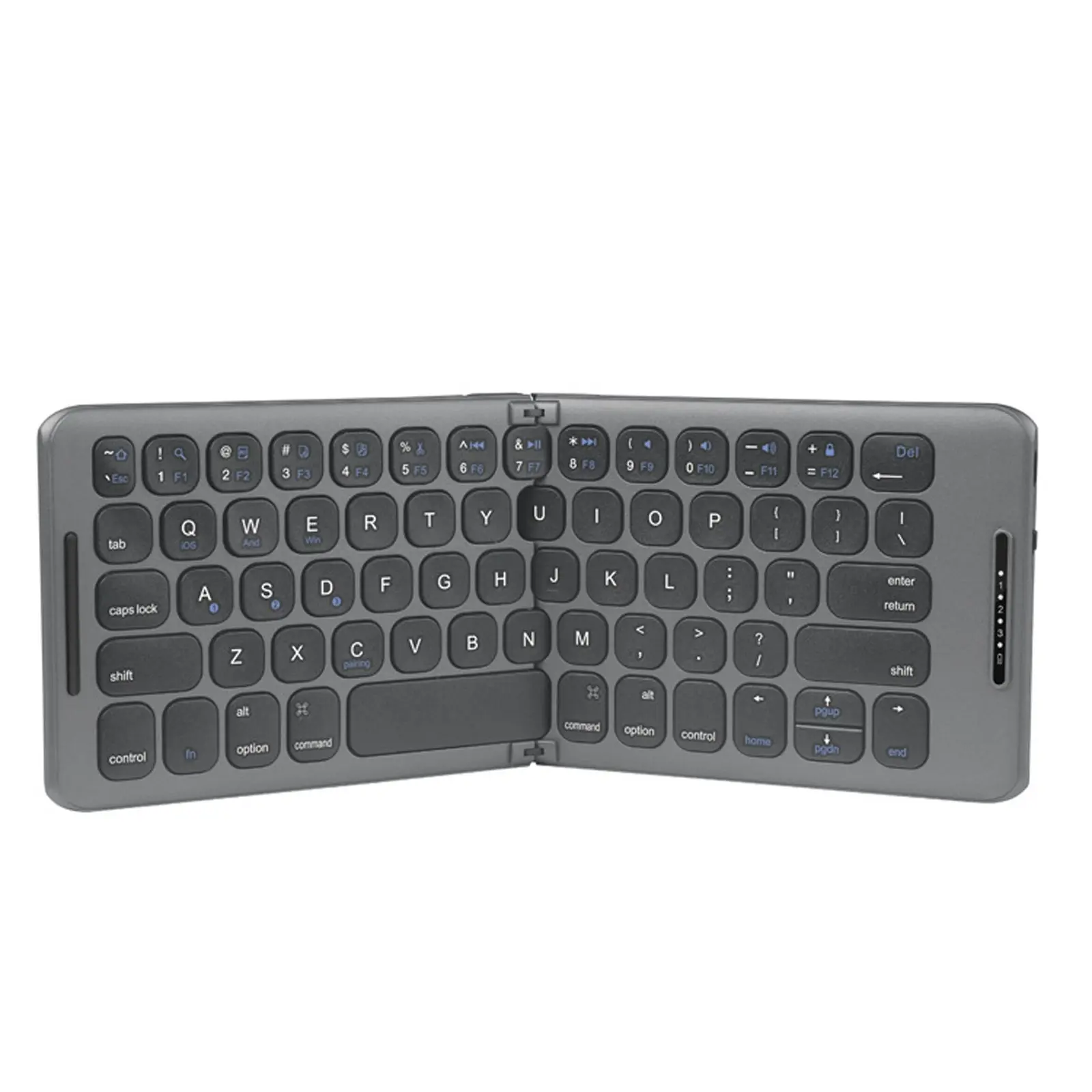 TODO Folding Bluetooth Wireless Keyboard Mac Windows Android USB BT 3 Channel - Electronics