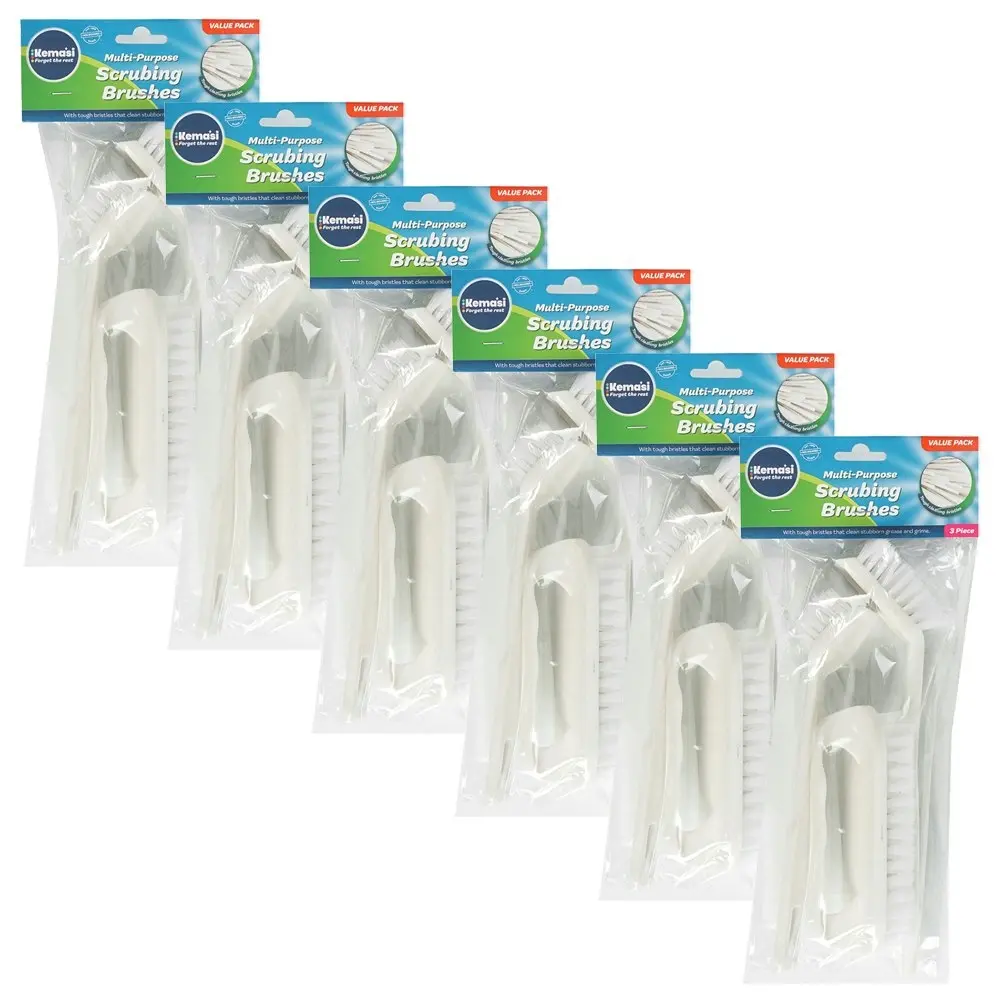 18pc kemasi Multipurpose Scrubbing Brushes Home Kitchen Bathroom Cleaning - Home & Garden