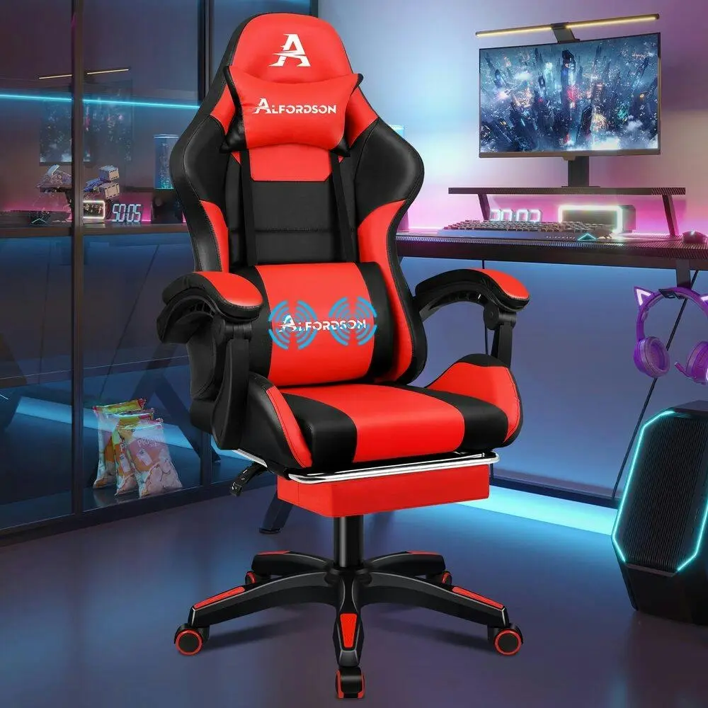 Alfordson Gaming Chair Extra Large Pillow Elite Black & Red - Best Selling Linen & Towels - From $20