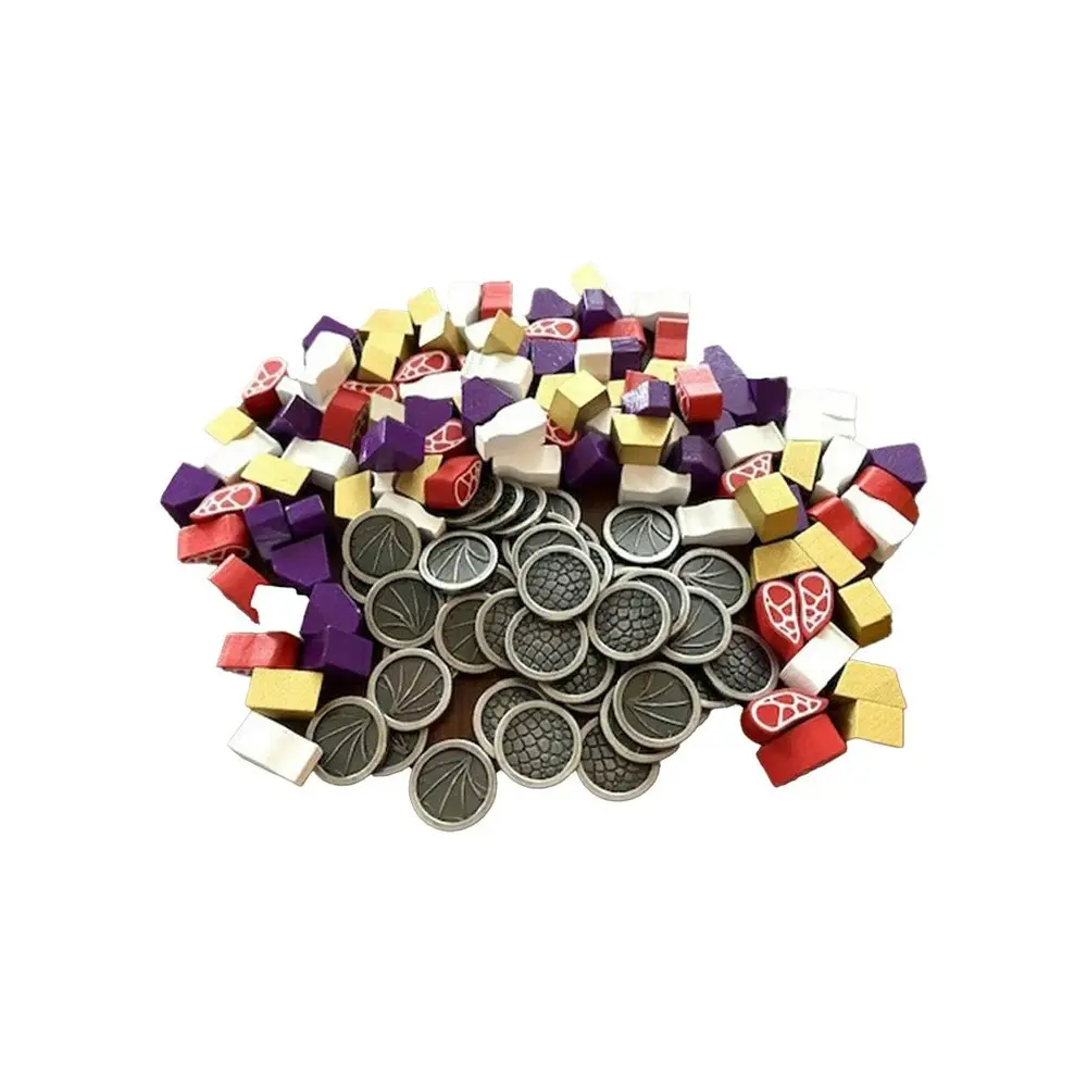 149pc Stonemaier Games Wyrmspan Metal Coins & Wooden Resources Upgrade Pack - Toys & Games