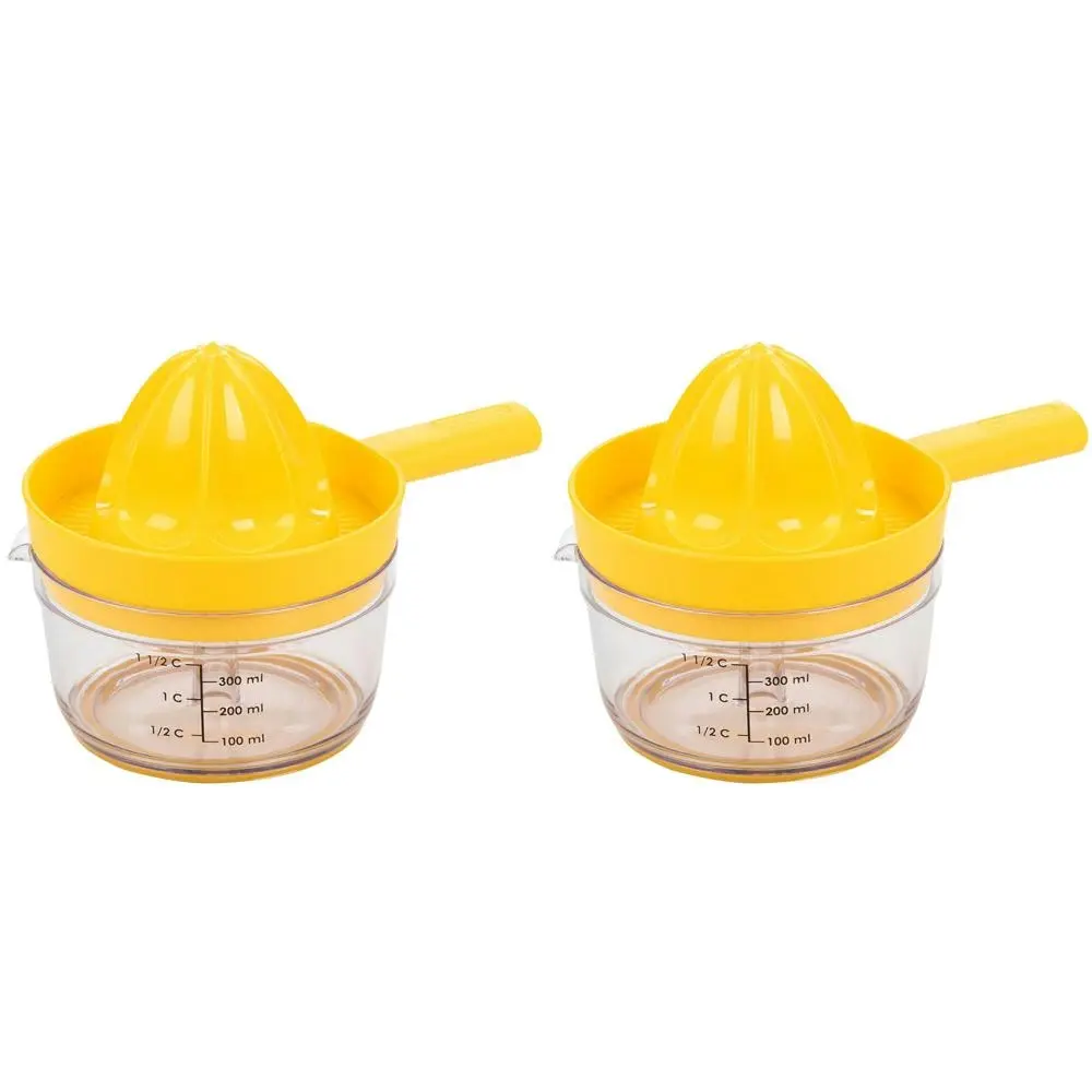 2x Progressive Countertop Twist & Juice 300ml Manual Juicer Lemon Extractor YLW - Home & Garden