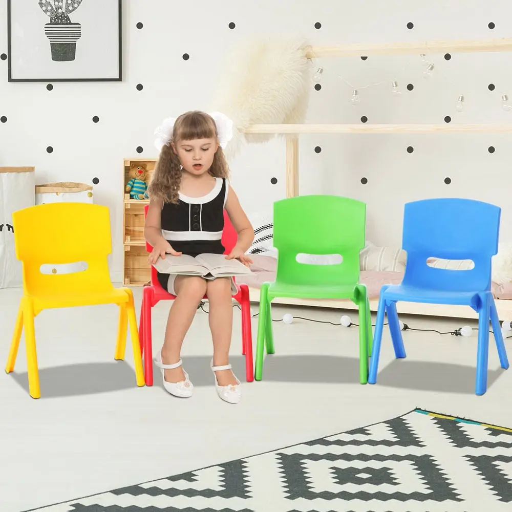 Keezi Kids Chairs Set Plastic Set of 4 Activity Study Chair 50KG - Up to 70% Off Kids & Baby Furniture