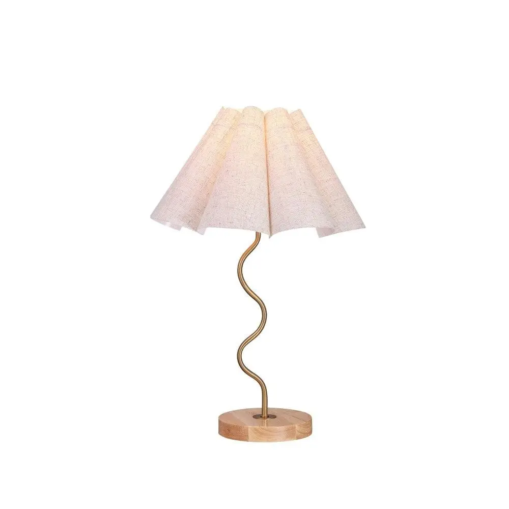 Litup Elegant Modern Classic Table Lamp Light Adjustable Cream Shade - Health