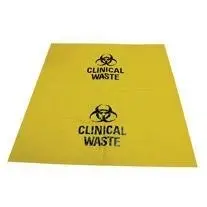 Livingstone Yellow Biohazard Waste Bag LDPE 27L 30 Microns 60 x 50cm 50 Pack - Commercial