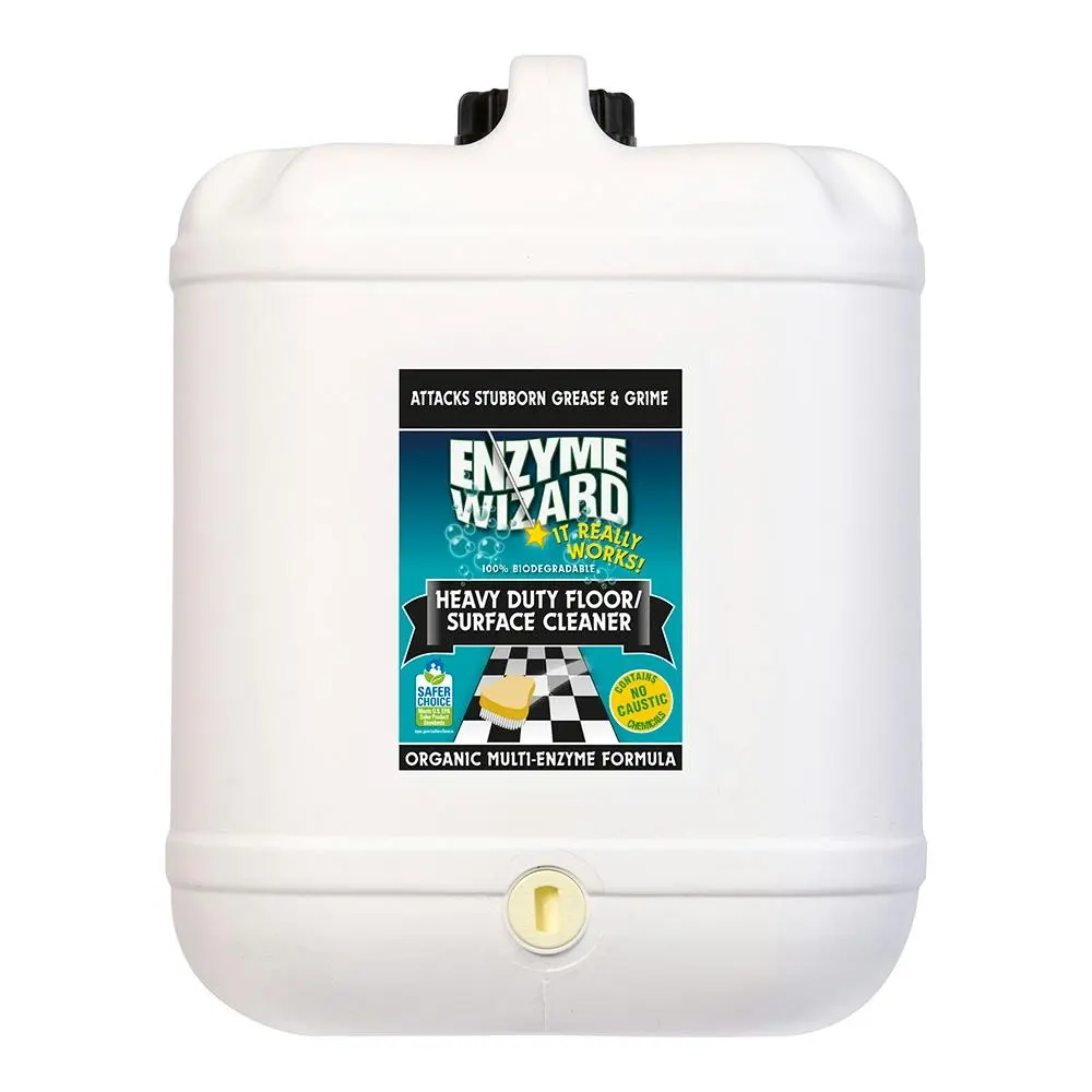 Enzyme Wizard Heavy Duty Industrial Floor Concrete/Carpark Surface Cleaner 20L - Home & Garden