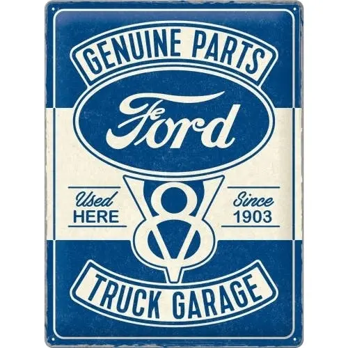 Nostalgic Art Ford V8 Truck Garage Special Edition 30x40cm Large Metal Tin Sign - Home & Garden