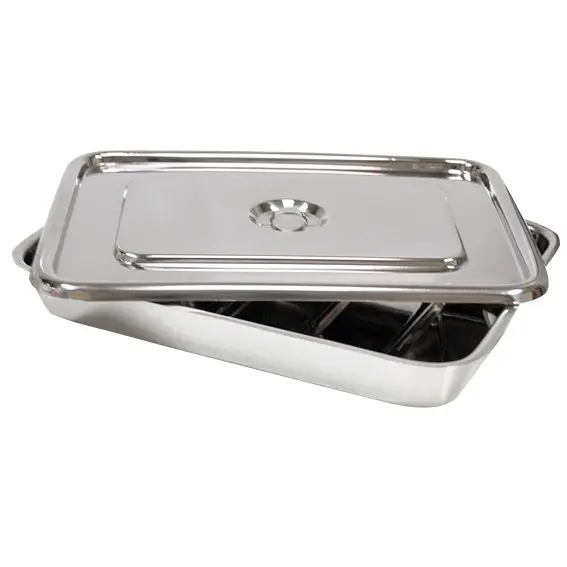 Livingstone Instrument Tray 305 x 254 x 51 mm with Cover 0.5mm Thickness Grade 202 - Commercial