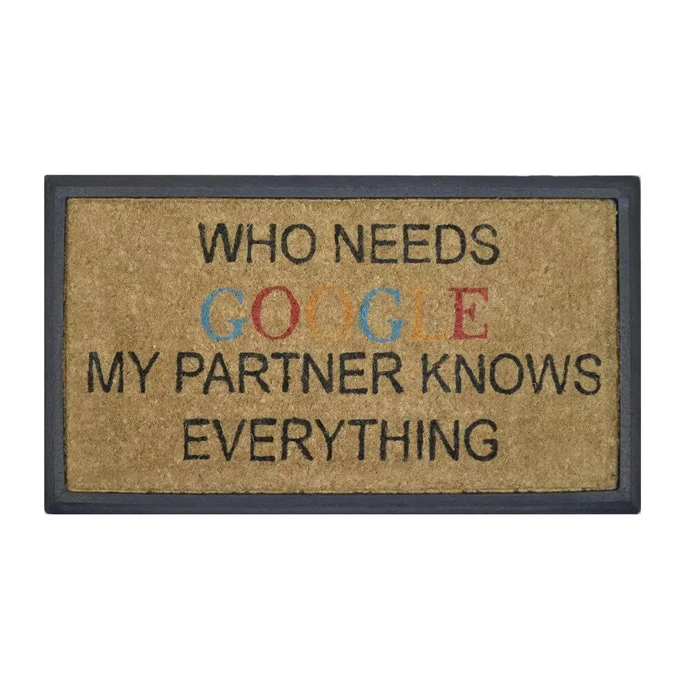 Solemate Google 40x70cm Themed Novelty Stylish Durable Outdoor Front Doormat - Home & Garden