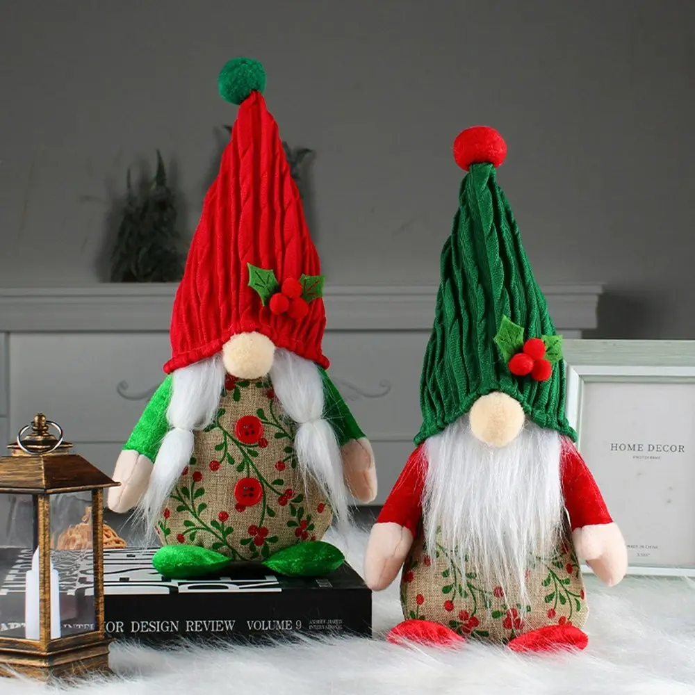 2 Pack Cute Cherry Faceless Doll Creative Dwarf Standing Posture Old Man Doll - Home & Garden